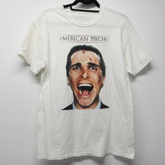 American Psycho Patrick Bateman Throwback Mens T Shirt sz M Christian Bale - Picture 1 of 3